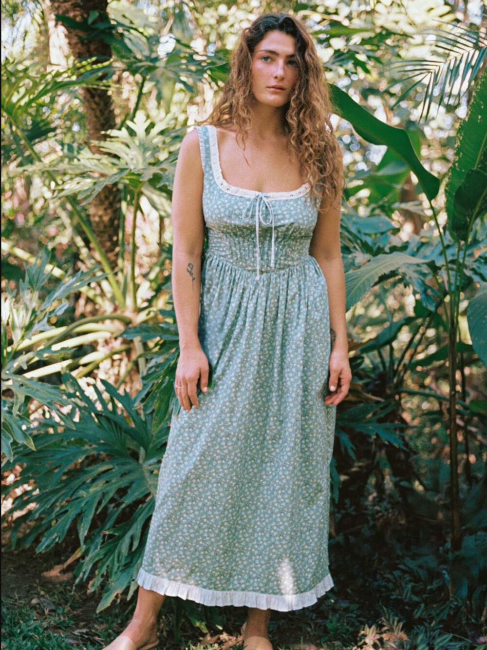Christy Dawn The Eliana Dress in Verte Tulips, size S